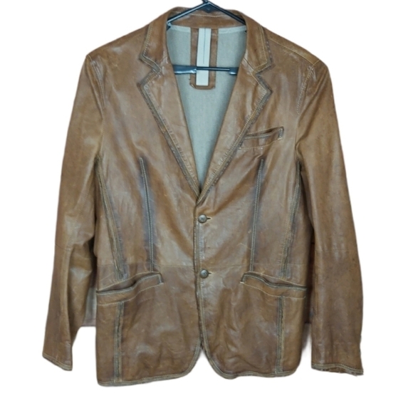 D.Fine Las Vegas destress look leather coat jacket super smooth soft lea… - Picture 2 of 11